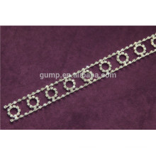 Yiwu Curved Clear Crystal Rhinestone Trims Made In China